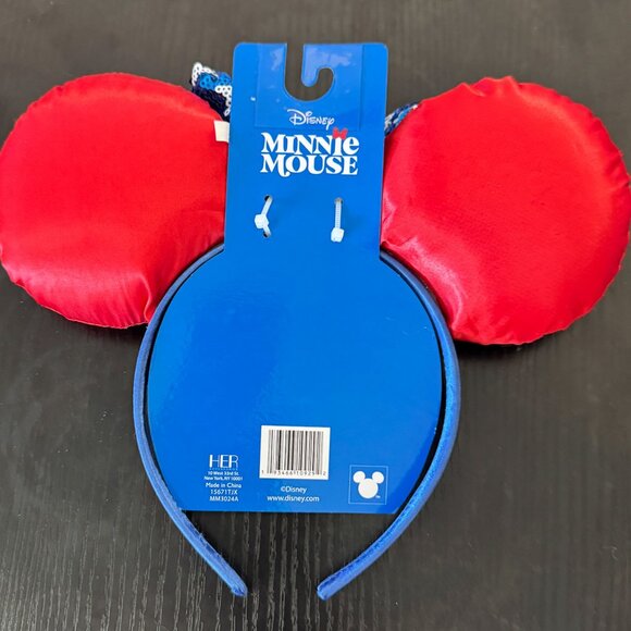 Disney Parks Stars and Strips Minnie Mouse Ears Headband NWT - Picture 2 of 3